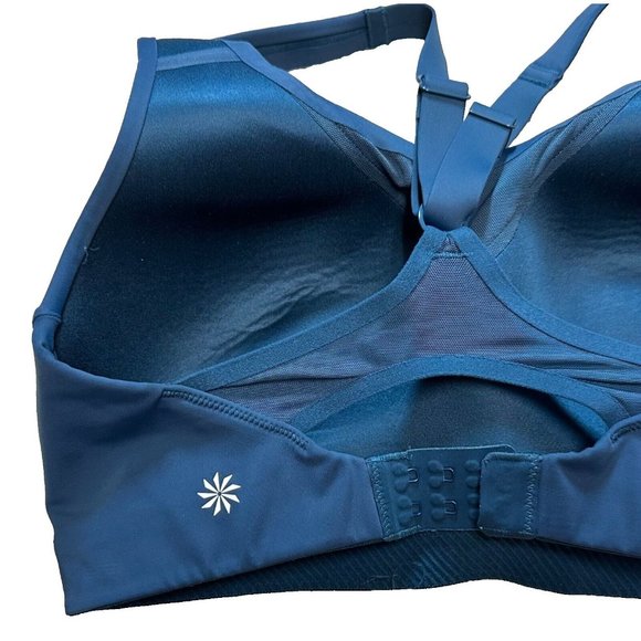 Athleta Mesh Back Phenomena Sports Bra Adjustable High Impact Blue - 32DD - Picture 5 of 5